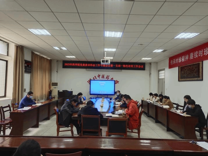 药学院党委召开2023年度意识形态工作专题会议暨 "一支部一特色"培育工作会议